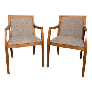 Late 20th Century Pair of Ansley Armchairs by Geiger International for Herman Miller, Upholstered