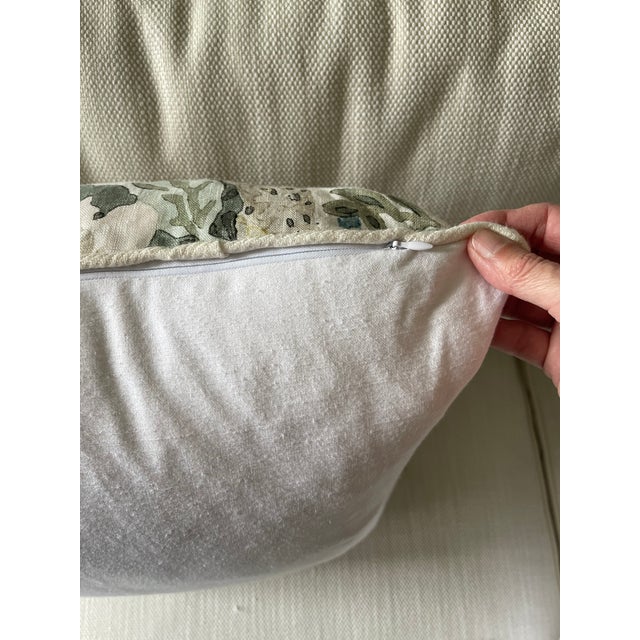 Beautifully made custom pillow in Hazelton House Magnolia Floral Fabric. Zippered with down insert.