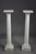 Pair of columns in white marble with natural gray veins, ideal for setting white marble sculptures. French work from the...