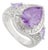 Pear Cut Zirconia Cluster Bold Ring Crafted in Sterling Silver - Size 8 For Sale