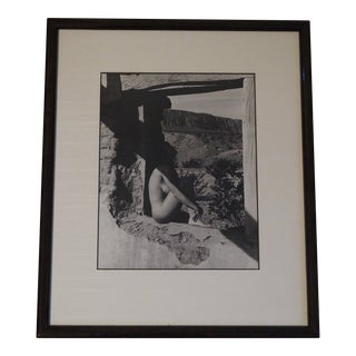 1960s Black and White Desert Nude Photograph For Sale