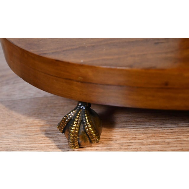 1930 Art Deco Birdseye Maple Lamp and Side Table Combination / Floor Lamp For Sale - Image 10 of 13