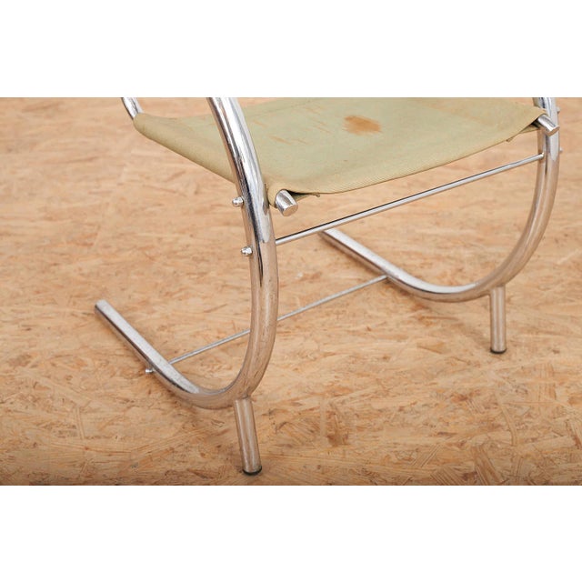 Vintage Bauhaus Steel Tube Cantilever Chair For Sale - Image 6 of 11