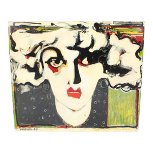 Single Vintage Alfonso Caliendo Original Abstract Pop Art Painting on Board #26