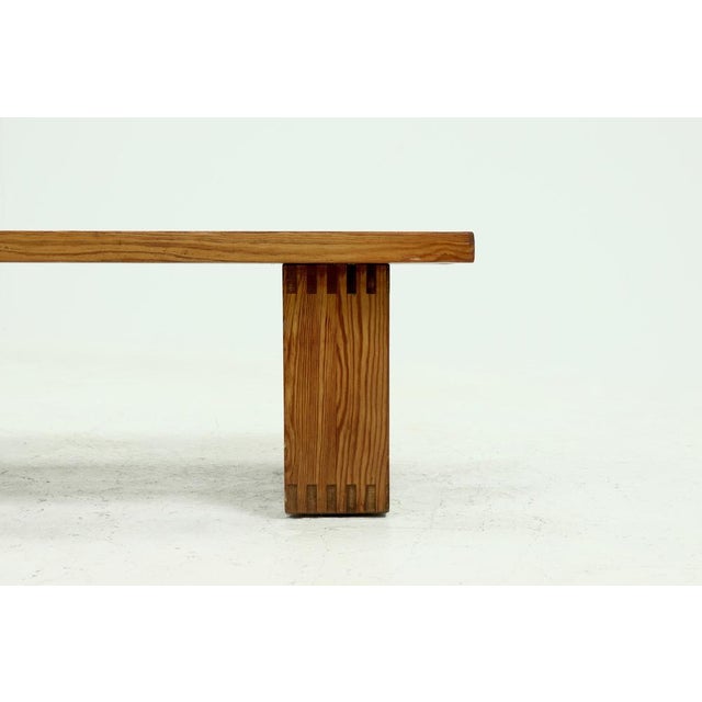 Pine Slatted Bench by Ate van Apeldoorn for Houtwerk Hattem, 1970s For Sale - Image 6 of 11