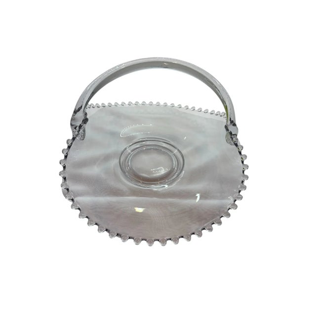 Mid 20th Century Imperial Glass Candlewick Basket For Sale - Image 10 of 15