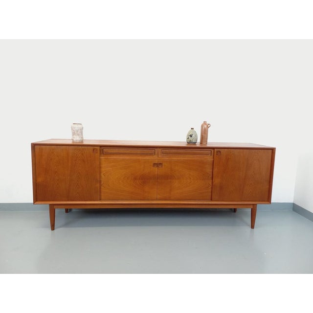 Vintage Scandinavian Teak Sideboard by Edvard Valentinsen for Samcom, 1960s For Sale - Image 15 of 18