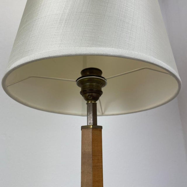 Art Deco Brass and Wood Table Light, Germany, 1930s For Sale - Image 16 of 18