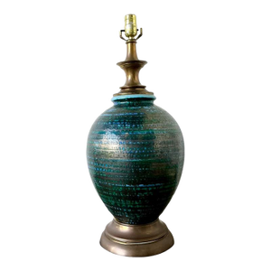 Vintage MCM Glazed Ceramic Lamp