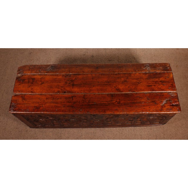 Gothic Oak Chest, Northern France For Sale - Image 6 of 15