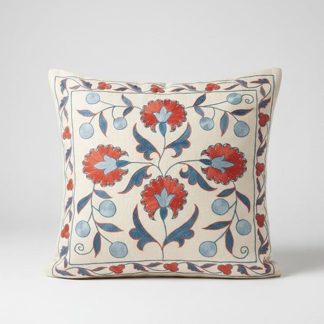 New Hand-Embroidered 100% Silk Cushion Cover – Authentic Uzbek Textile Art Elevate your home décor with this exquisite...