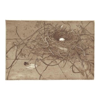 Rosemary Ladd Egg and Nest Etching For Sale