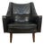 Black Leather Lounge Chairs attributed to Ib Kofod-Larsen, Denmark, 1960s, Set of 2 For Sale