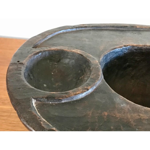 Vintage Mid 20th Century Zulu Carved Wooden Meat Platter For Sale In Palm Springs - Image 6 of 13