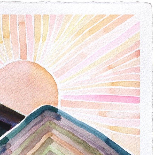 Abstract The Leaves of Autumn - Abstract Muted Colorful Landscape Painting Original Artwork by Heidi Lowell For Sale - Image 3 of 5