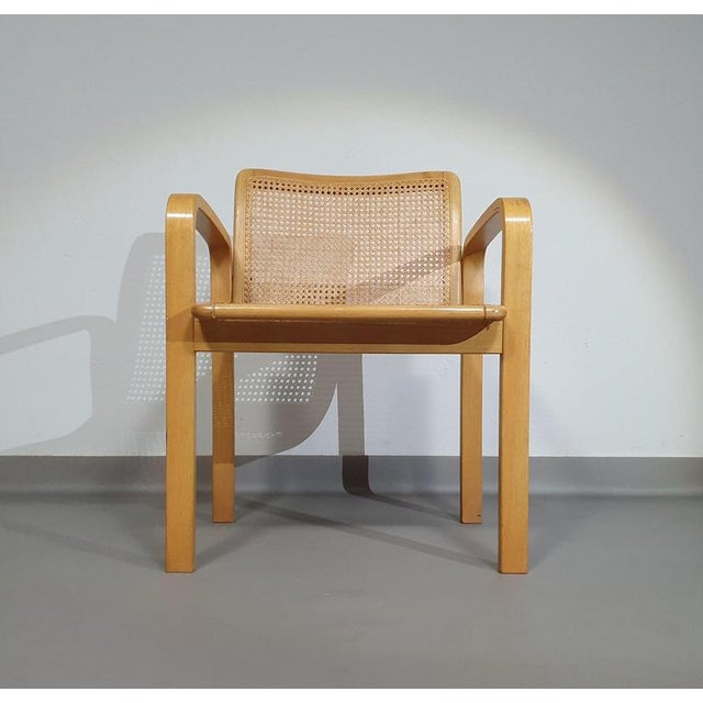 Beechwood and Webbing Chair by Olivo Pietro, Italy, 1970s For Sale - Image 13 of 18