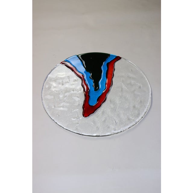 Late 20th Century 1990s Modern Itre Murano Hand Cast Art Glass Panel For Sale - Image 5 of 7