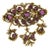 Antique Amethyst Tourmaline 14k Gold Floral Dangle Pendant Pin Brooch For Sale