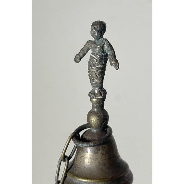 Transparent Antique 1800's Handmade Bronze Hand Blown Glass Wine Claret Decanter Egypt Snake For Sale - Image 8 of 12