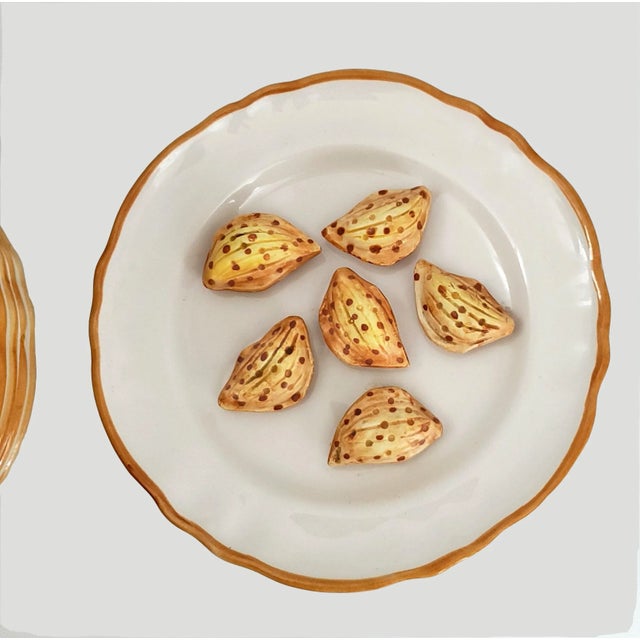 Large Vintage Jar Trompe l'Oeil Plates & Walnuts Christine Viennet Style For Sale - Image 9 of 12