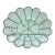 Vintage Turquoise Scalloped Wire Fruit Basket For Sale