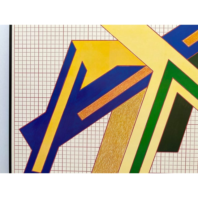 Frank Stella Vintage 1971 Mid Century Modernist Lithograph Print Framed Extra Large " 9th New York Film Festival " Poster For Sale In Kansas City - Image 6 of 18