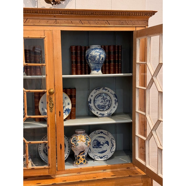 19th Century English One Piece Pine Breakfront For Sale - Image 11 of 18