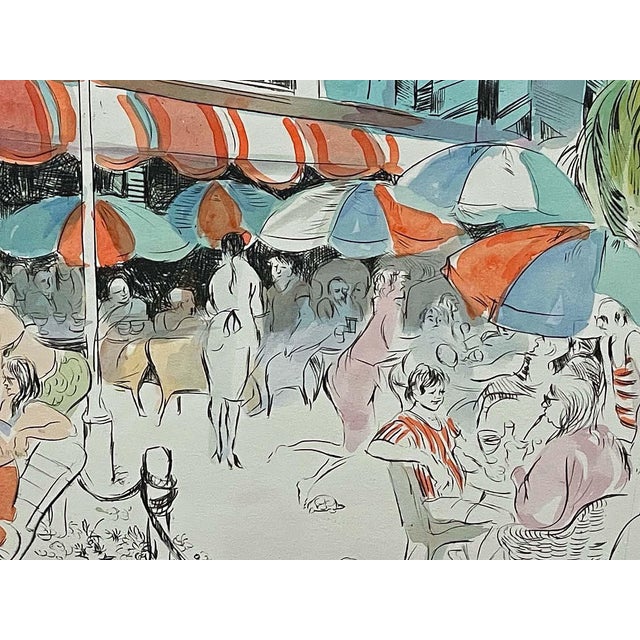 Paper William Papas "Fort Lauderdale Florida" Hand Colored Art Etching For Sale - Image 7 of 9