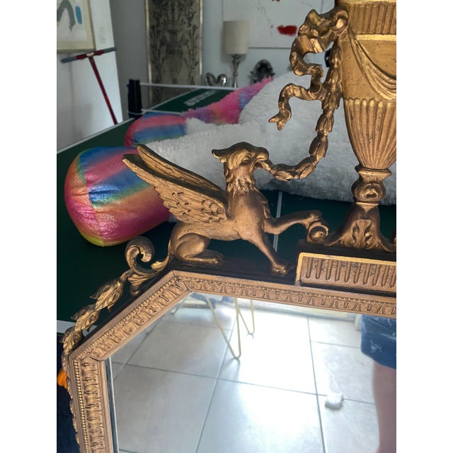1960s Hollywood Regency Gold Gilt Wood & Geso Mirror For Sale In Miami - Image 6 of 11