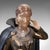 Large Vintage Figural Mantle Clock, French, Onyx, Pair of Garnitures, Art Deco For Sale - Image 10 of 12