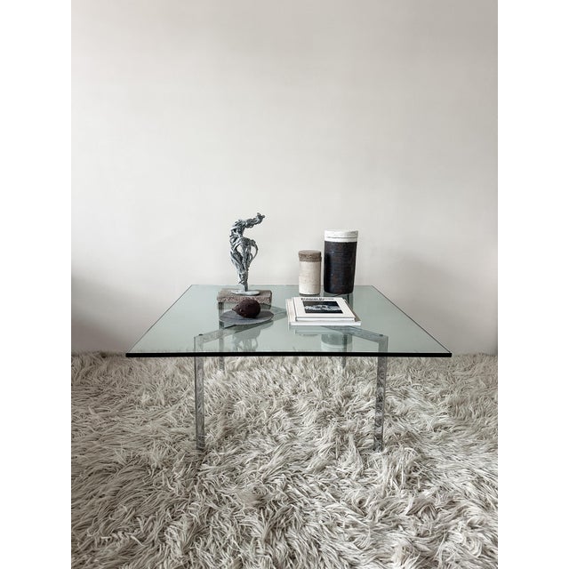 Ludwig Mies van der Rohe Glass Coffee Table by Mies Van Der Rohe, 1970s For Sale - Image 4 of 7
