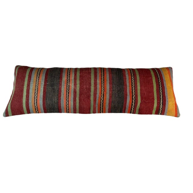 Vintage Turkish Kilim Cushion Cover For Sale - Image 10 of 11
