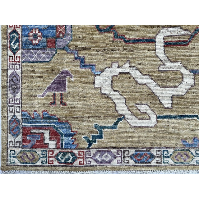 Camel 8.2x9.10 Sultanabad Persian Carpet With Animals, Camel For Sale - Image 8 of 11