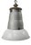 Large Vintage Industrial French Light Grey Enamel Pendant Light from Mazda For Sale