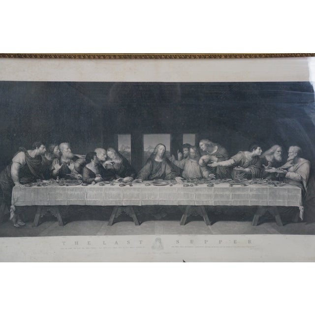 Antique Archibald L. Dick Leonardo Da Vinci Last Supper Engraving 49" For Sale - Image 4 of 18