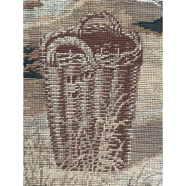 Large Antique Victorian Black Forest Sculptural Micro-Petit Point Tapestry With Silk Backing For Sale - Image 12 of 17