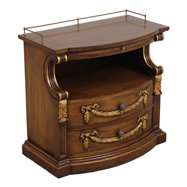Karges French Provincial Walnut Nightstand For Sale
