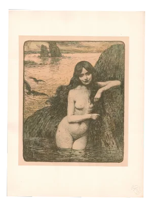 Charles Guérin, Sirène, 1899, Original Lithograph