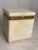 Hollywood Regency Vintage White Stone Alabaster Trinket Box With Brass Shell Clasp, Jewelry Box, Square Stone Hinged Casket, Hollywood Regency Vanity Decor For Sale - Image 3 of 12