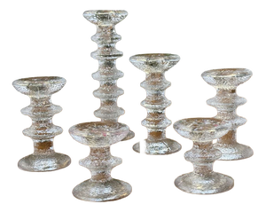 Festivo Glass Candlesticks by Timo Sarpaneva for Littala, 1960s, Set of 6