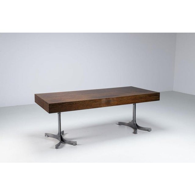 Brown Large Rosewood Desk from Trau Arredamenti Metallici S.P.A., Italy, 1960s For Sale - Image 8 of 18