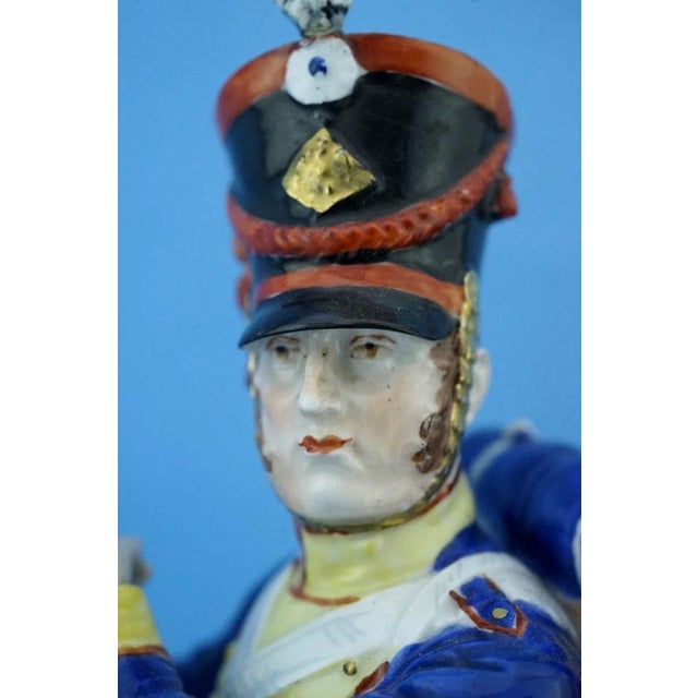 20th Century Porcelain Napoleonic Soldier of the Neuchatel Battalion from Carl Thieme's Potschappel Factory For Sale - Image 16 of 18