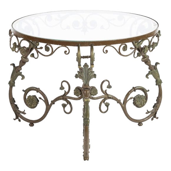 20th Century Coffee Table in Wood and Glass For Sale