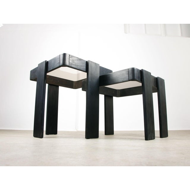 1970s Vintage Nesting Tables by Gianfranco Frattini, 1970s, Set of 2 For Sale - Image 5 of 18