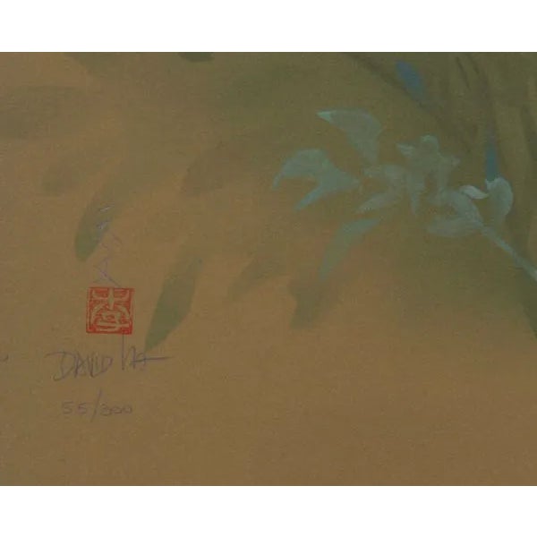 This lithograph, titled "Poppies (9)," was created by the Chinese artist, David Lee, in 1985. It is edition 300 and is...