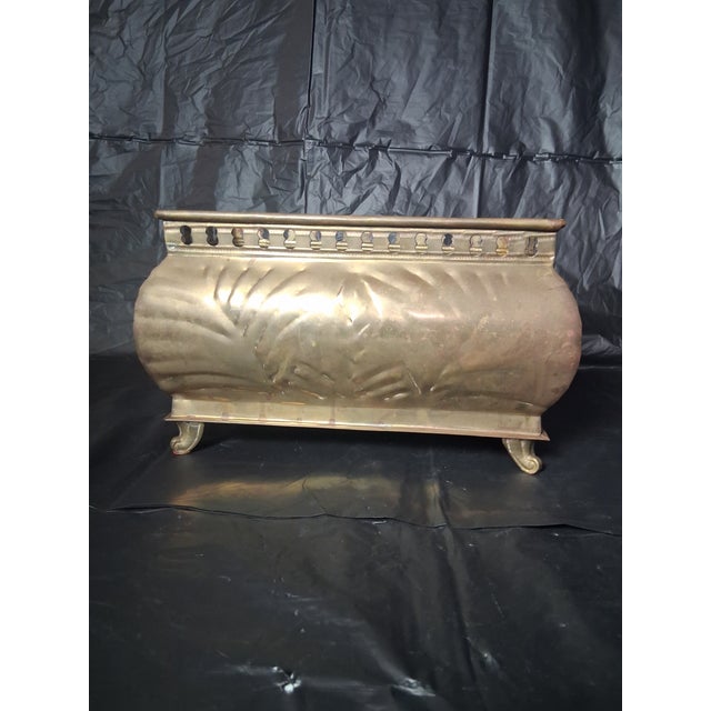 Mid Century Solid Brass Jardiniere / Planter / Cachepot For Sale In Detroit - Image 6 of 10