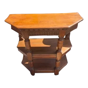 1920s English Oak 2 Tier Table