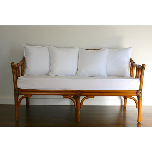 Vintage Rattan Settee Chairish