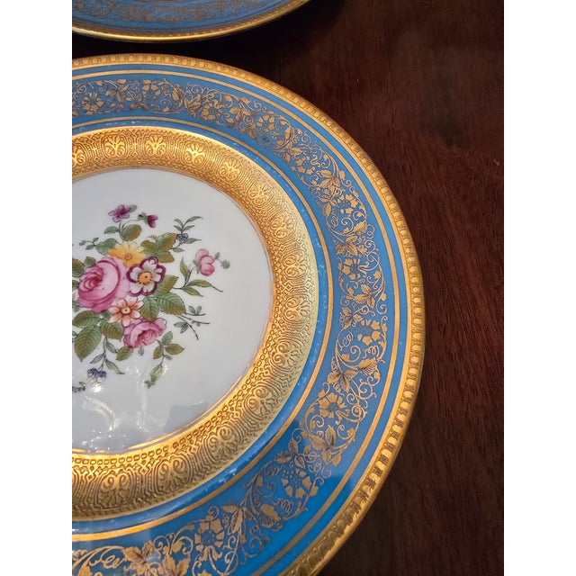 Pre Mid Century Vintage Set of 6 Gold Overlay Plates For Sale - Image 10 of 11