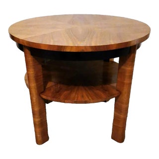 1930s Art Deco Austrian Round Coffee Table For Sale